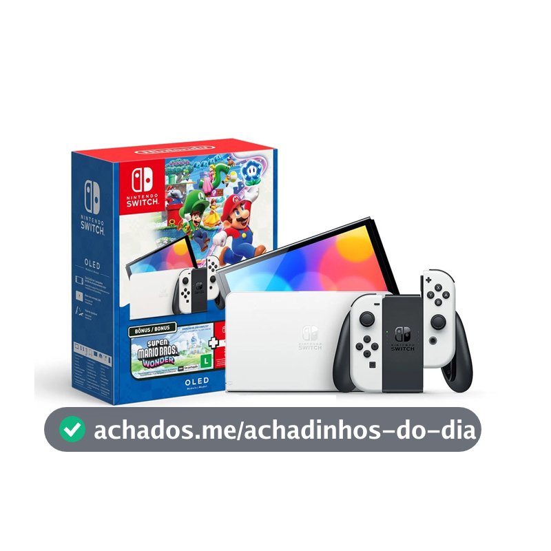 Nintendo Switch OLED Bundle Mario Bros. Wonder + NSO 3 Meses