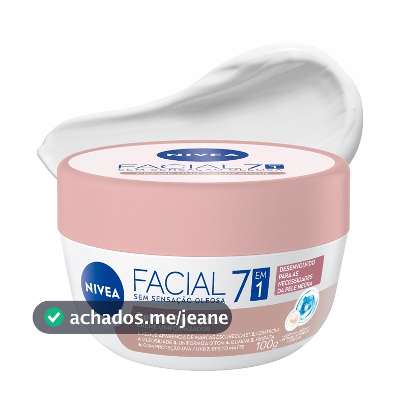 NIVEA Hidratante Facial Beleza Radiante 7 em 1 100g