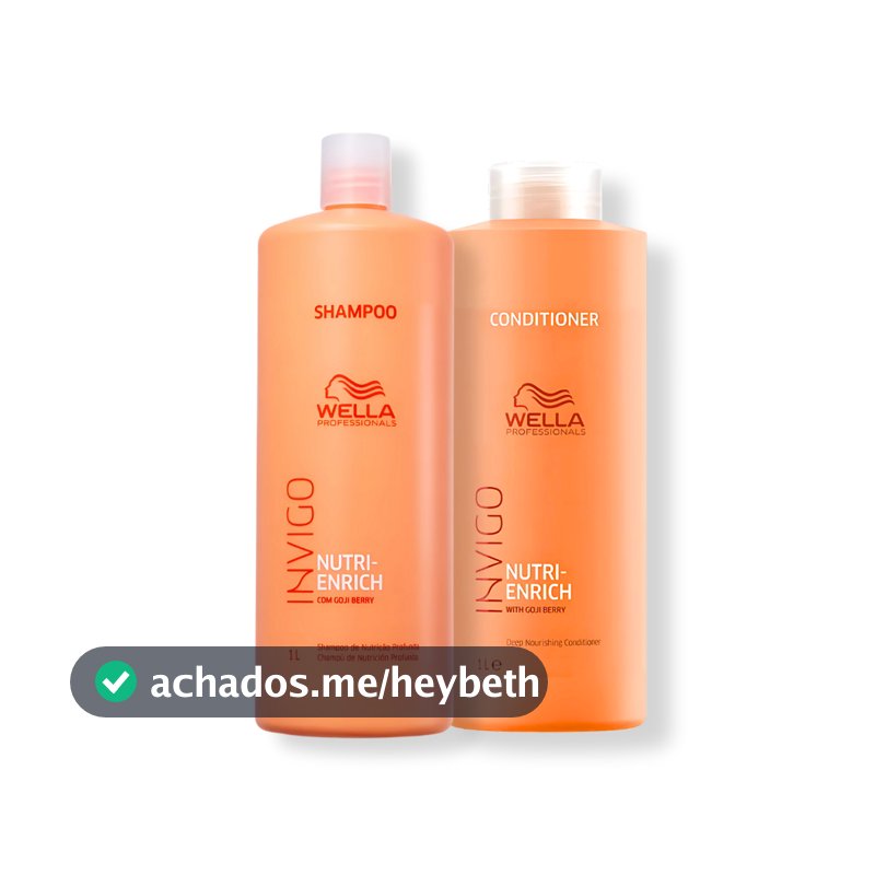 Kit Wella - Shampoo 1L e Condicionador 1L Enrich