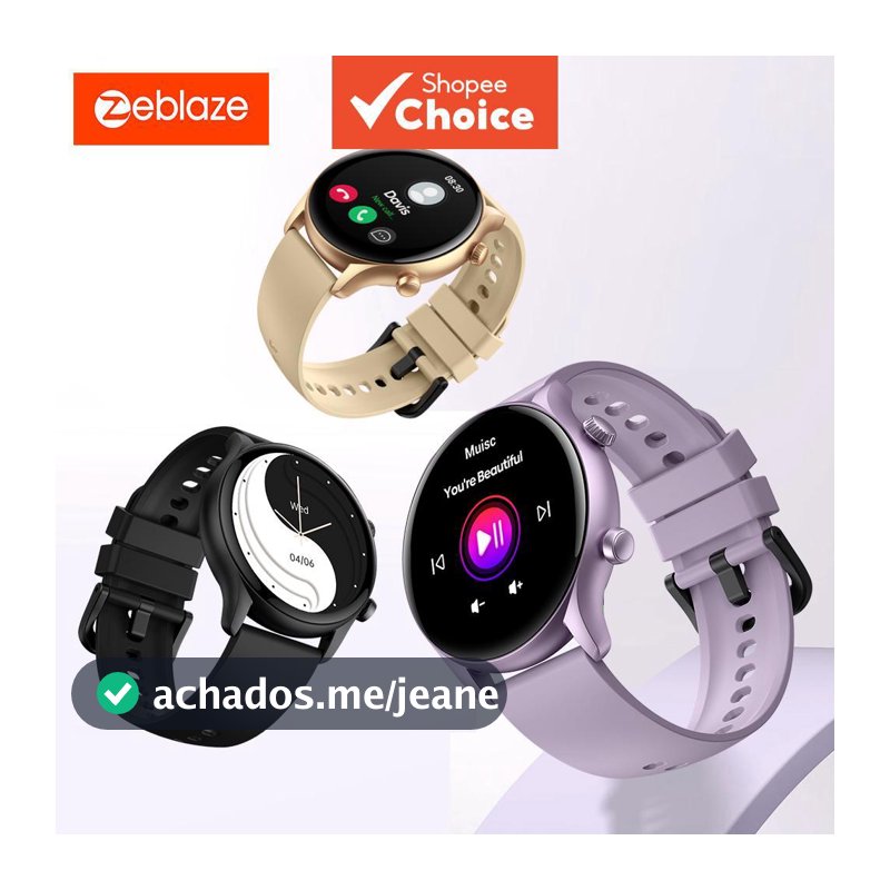 Zeblaze Btalk 3 Plus Relógio inteligente com chamada de voz, tela colorida grande HD de 1,39'', rastreamento de