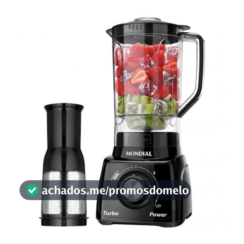 liquidificador mondial 3 velocidades 500w com filtro 127V