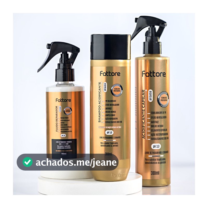 Kit Fattore Acidificante Capilar – Selagem de Cutícula com Proteção Térmica