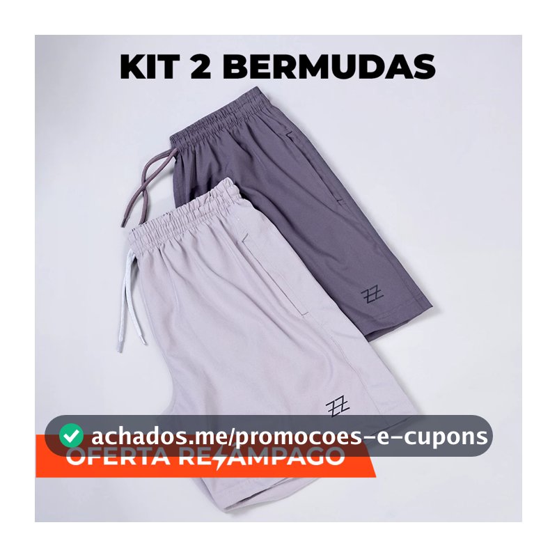 Kit 2 bermudas masculinas academia Luzzoo treino praia corrida shorts elástico tecido leve