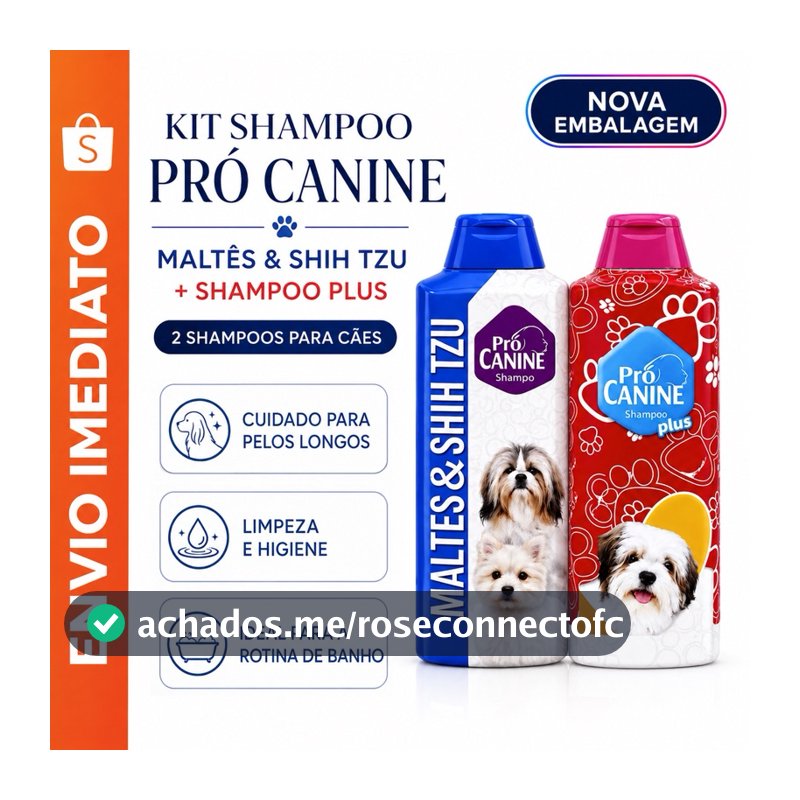 Kit Completo Pró Canine para Pelos Longos com Shampoo + Condicionador 700ml