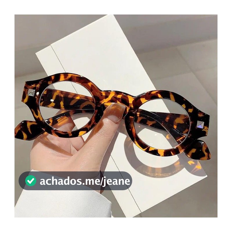 Vintage Anti Luz Azul Pequena Armação Redonda Rebite Óculos Feminino Para Homens De