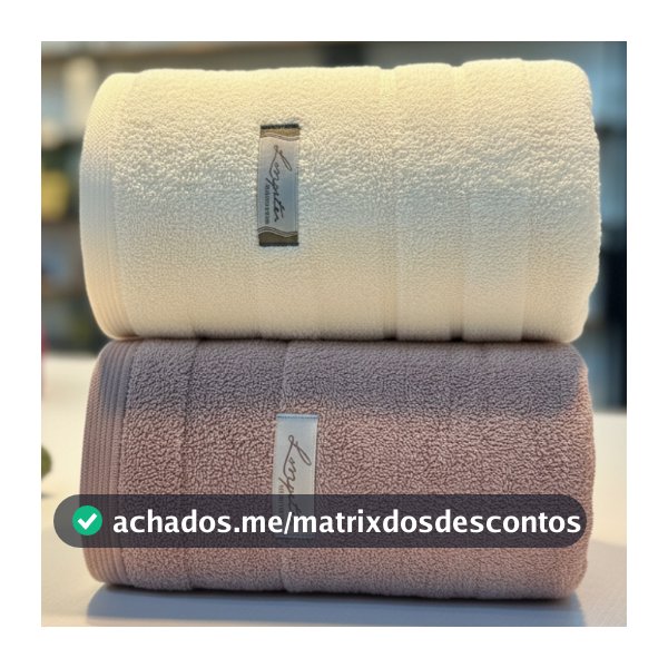 Kit 2 Toalhas de Banho Grande Super Luxo Premium 100% Algodão Grossa Macia Absorção Superior