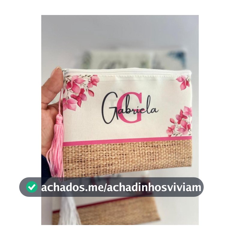 KIT 10 Necessaire Personalizada Com Nome Para Casamento madrinhas logomarca formatura