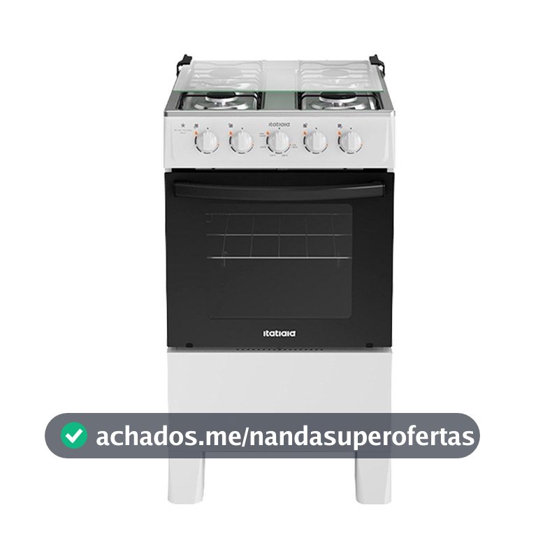Fogão de Piso Itatiaia 4 Bocas Star Clean New | Acendimento Manual, Branco