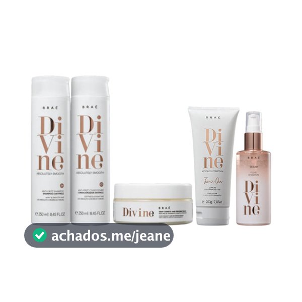 Kit Divine Sh E Cond + Máscara + Leave-in + Serum Brae