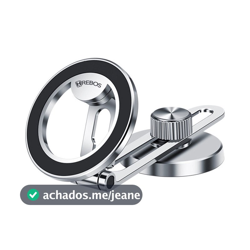 Suporte Veicular Magnético De Celular Com Adesivo Magsafe Cor Preto Prateado