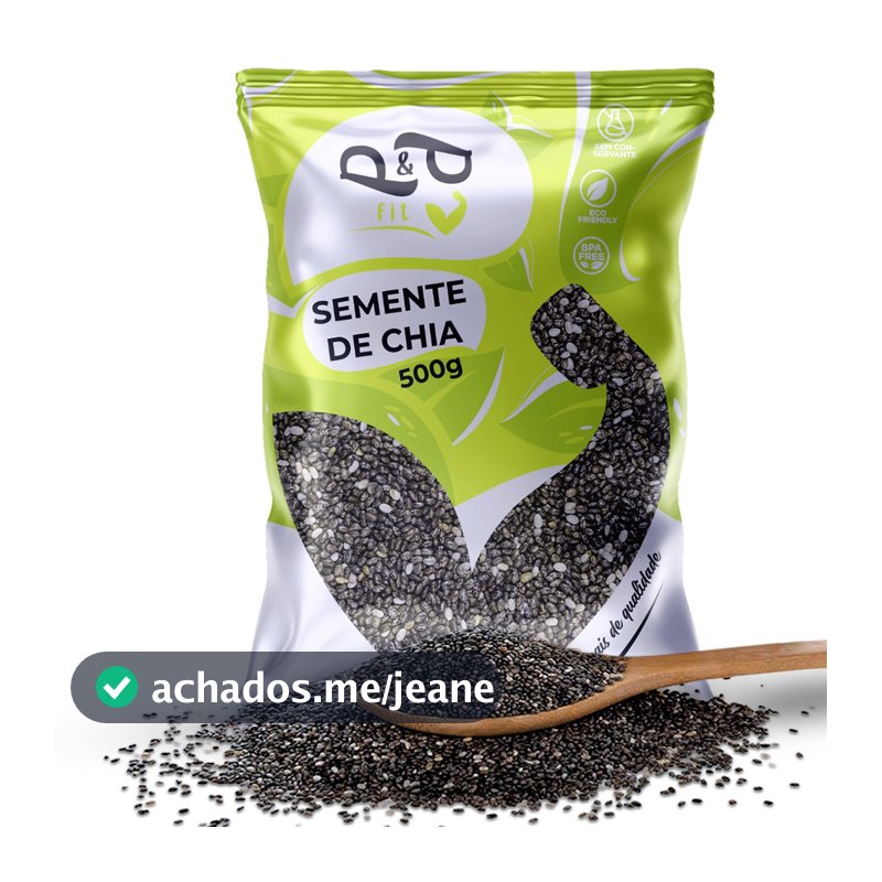 Semente de Chia 500g 100% Natural Sem Glúten e Vegano - P&P