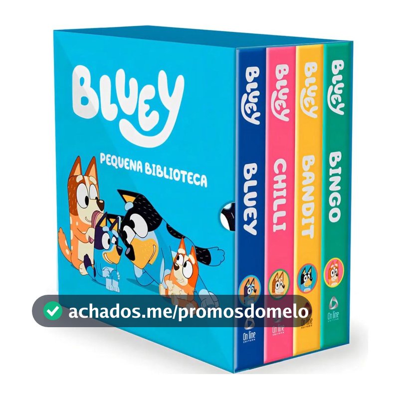 Box com 4 livros Bluey  | Pequena Biblioteca da Bluey