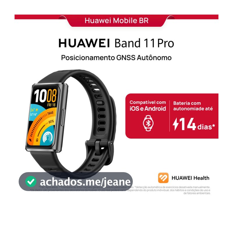 HUAWEI Band 11 Pro | Smartwatch Relogio | Posicionamento GNSS Autônomo | 1,62 polegadas AMOLED