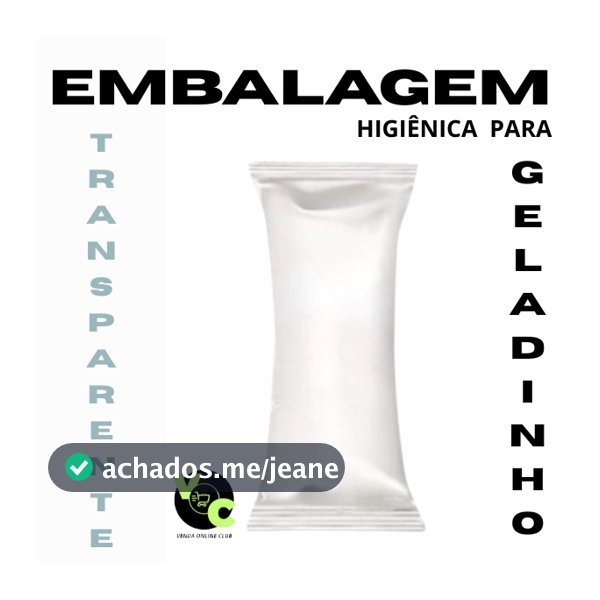 01 Pct 250 un Saquinho Embalagem Higiênica Bopp p/ Geladinho Gourmet Sacolé Dim Dim Picolé 7x19 cm Transparente