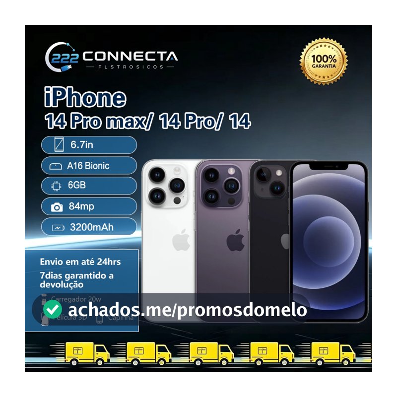Celular Iphone 14/ 14 Pro/ 14 Pro Max 128gb/ 256gb 100% Original Com Garantia- Vitrine