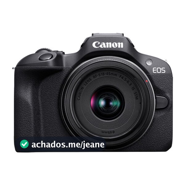 CÂMERA CANON EOS R100 MIRRORLESS COM LENTE 18-45MM
