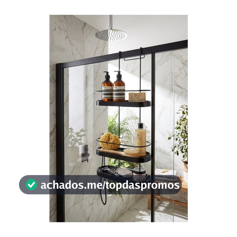 Porta Shampoo Box Banheiro 3 Andares Suporte Premium Triplo Sem Furos