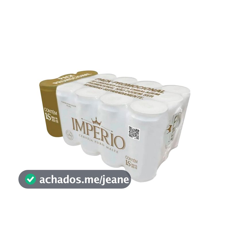 Pack Promocional com 15 un. Cerveja Império Puro Malte Lata 269ml