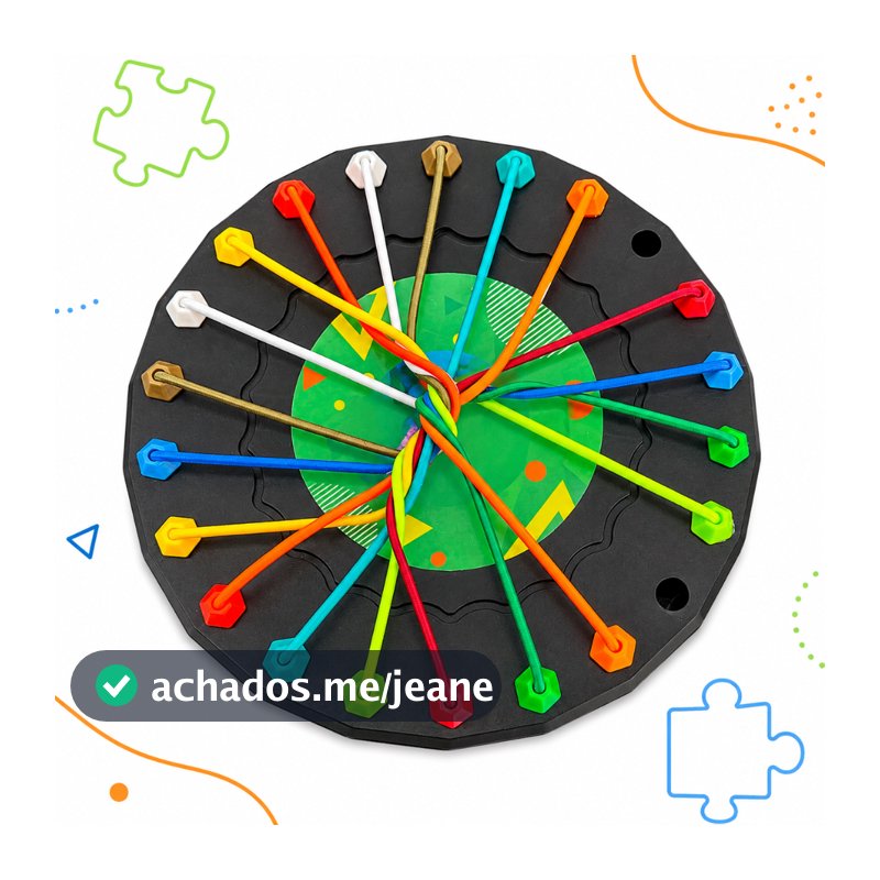 Jogo Desafio de Cordas Brinquedo Tira Nós Antiestresse Raciocínio Lógico Infantil Adulto