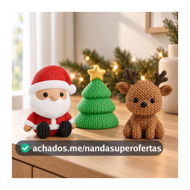 Enfeites de Bonecos Natal Papai Noel Rena Árvore Decoração Natalina