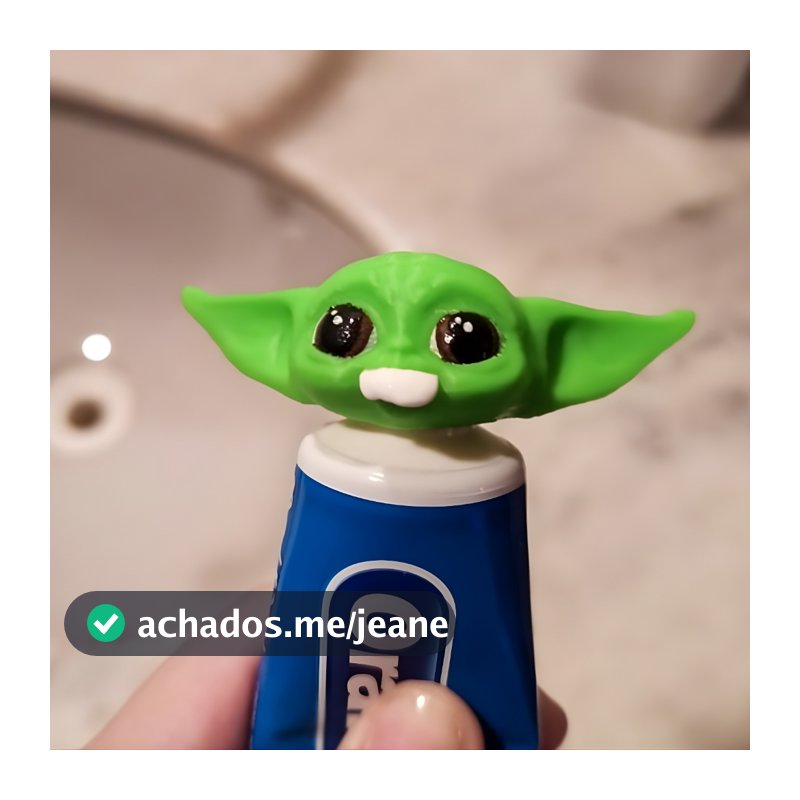 Tampa Pasta de Dente Baby Yoda Creme Dental Decorativo divertido