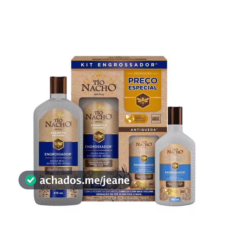 Kit Promoção Tio Nacho Engrossador Shampoo 415ml+ Condicionador 200ml