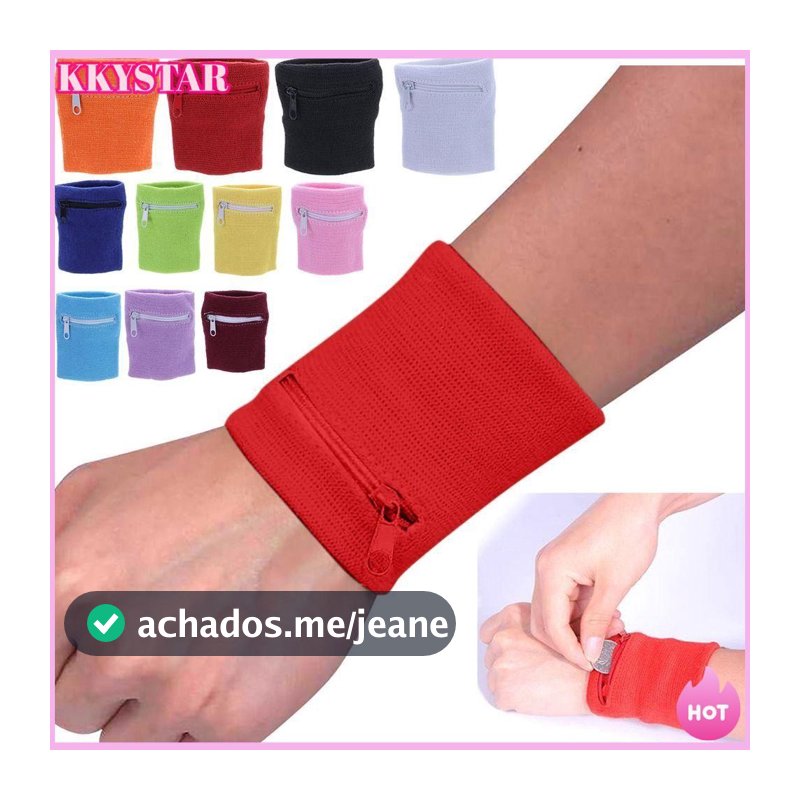 Bolsa De Pulso Proteção Bolso Para Chave De Corrida Correndo Academia Esportiva