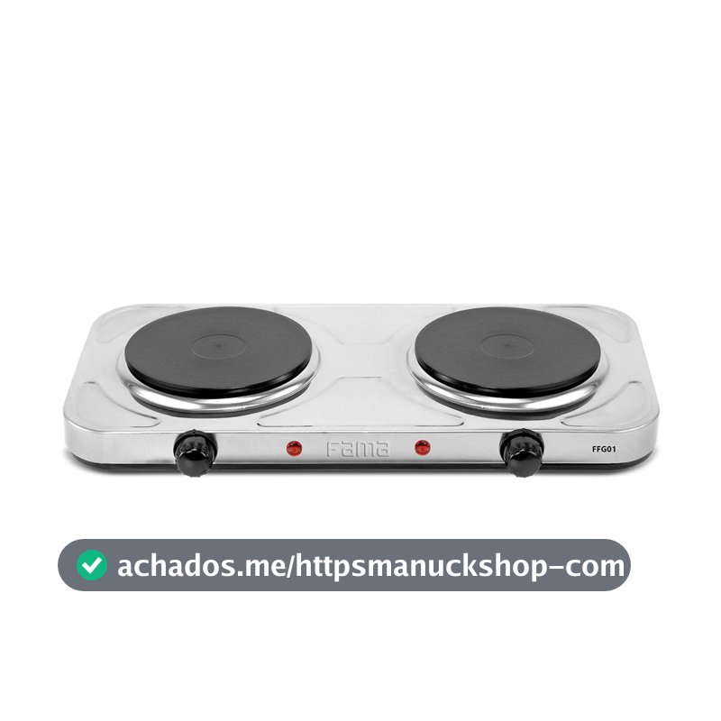 Fogão Elétrico Fama FFG01 Inox 2 Bocas 2000W