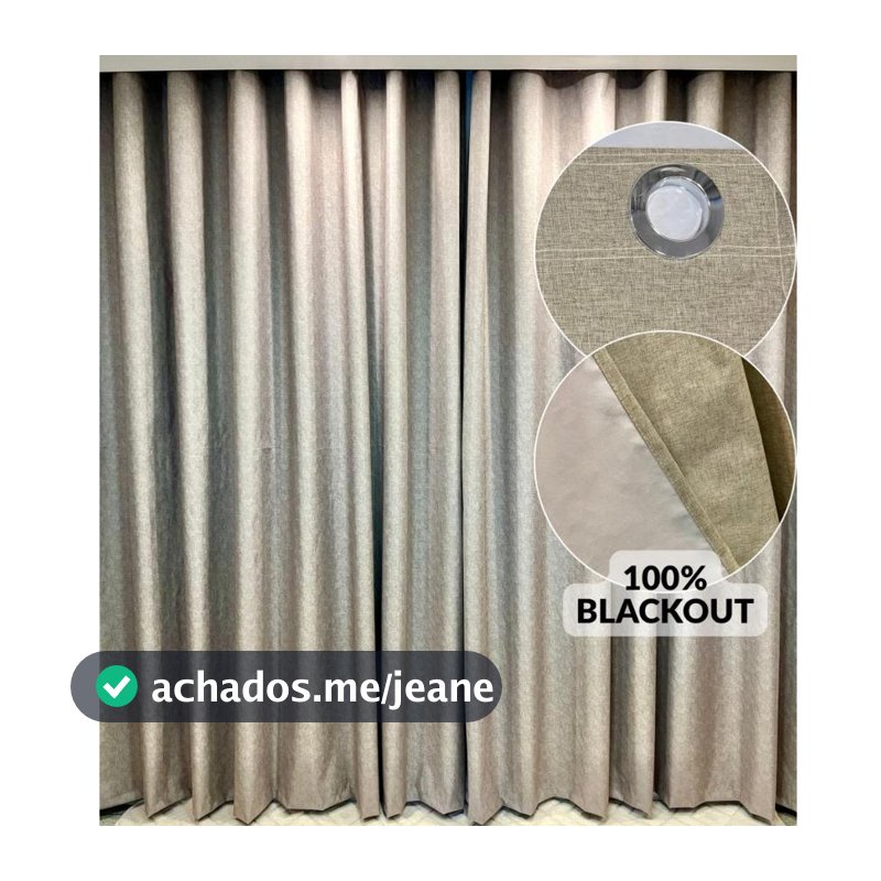 Cortina Blackout tecido 100%/LINHO - Para Sala Quarto e Escritório ENCORPADO/GROSSO NÃO TEM PLASTICO