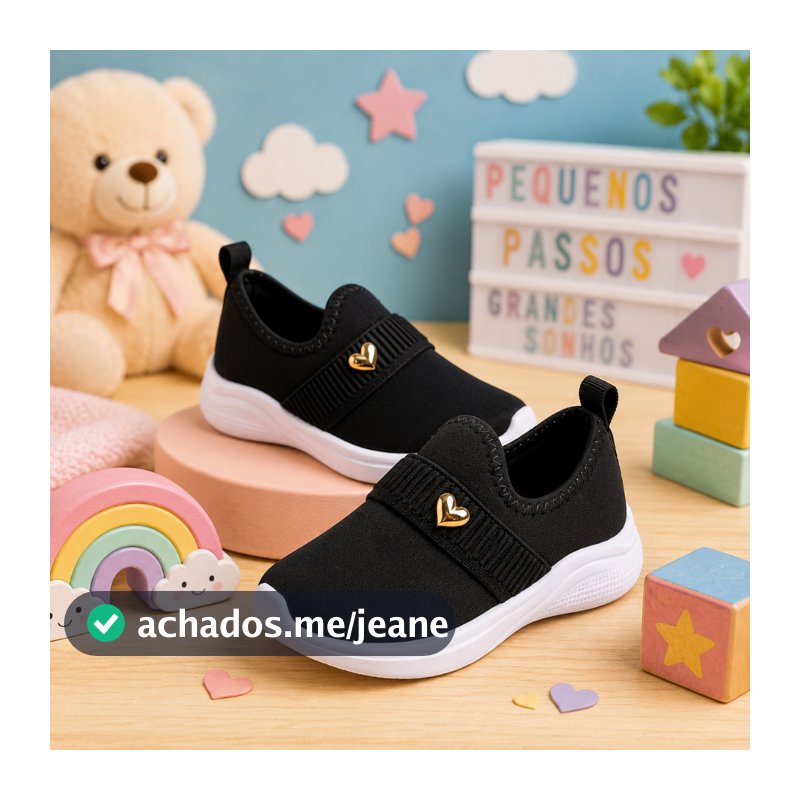 Tênis Feminino Infantil Meninas Calce Fácil Confortável Macio Leve Antiderrapante Dia Dai Promoção
