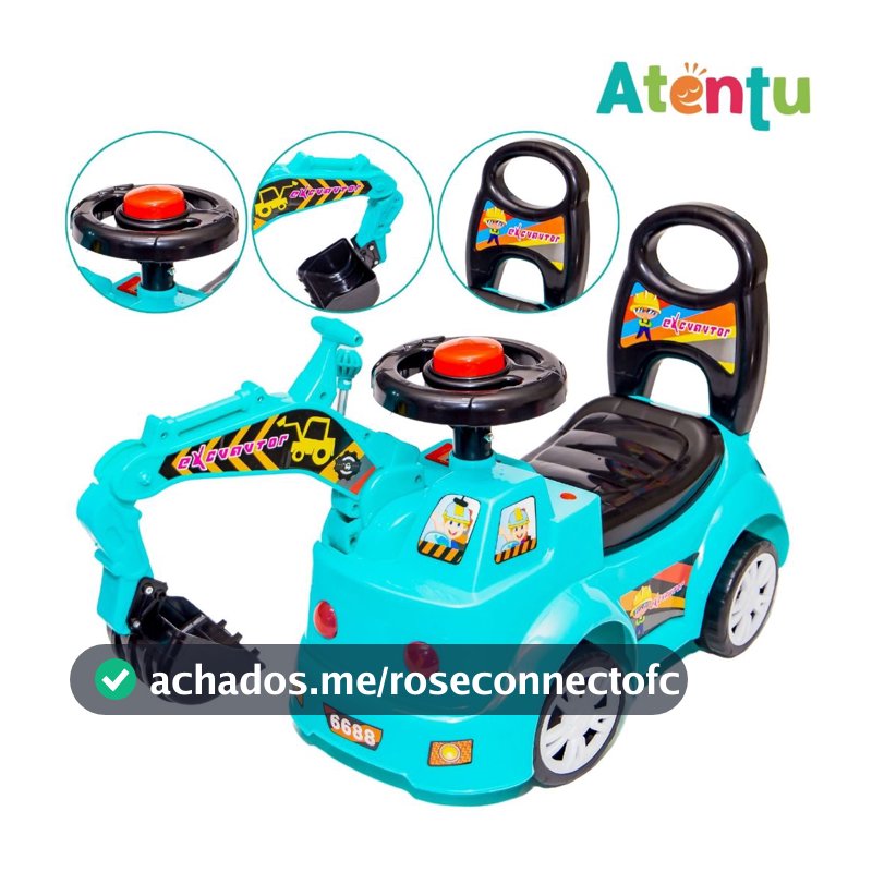 Escavadeira Gigante Infantil Trator de Brinquedo Retroescavadeira
