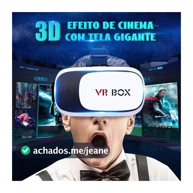 Óculos Vr Box 2.0 Realidade Virtual + Controle Cardboard 3d Bluetooth