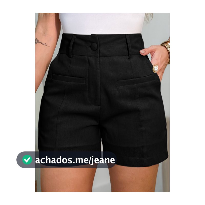 EMILI Short Feminino em Viscolinho Linho – Elegância Minimalista para o Dia a Dia-S870