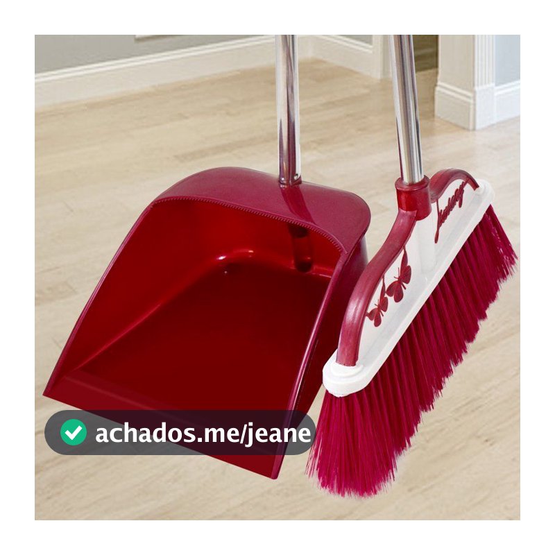 Conjunto de pá de vassoura grossa combinação haste de aço inoxidável vassoura de lã macia doméstica vassoura de chão de