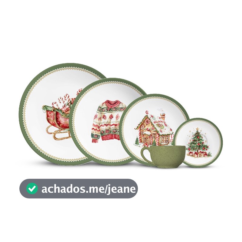 APARELHO DE JANTAR NATAL COUP ACONCHEGO  20 PEÇAS ALLEANZA