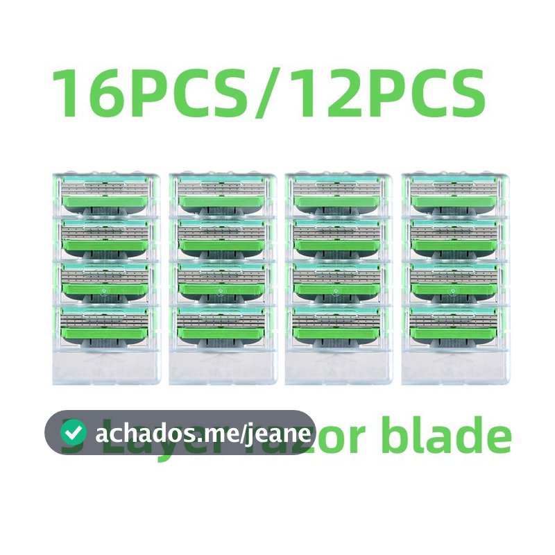 16PCS Substituição Para mach 3, Lâminas De Barbear Para Homem