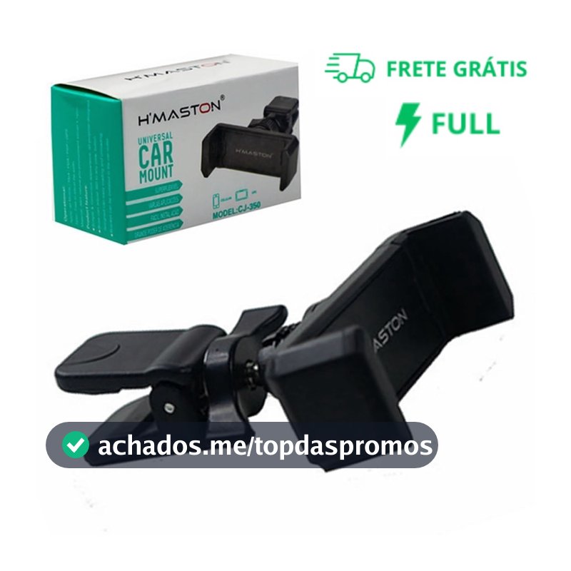 Suporte Celular E Gps Veicular Para Carro Saida de Ar condicionado Grampo Ajustável 360° H'MASTON