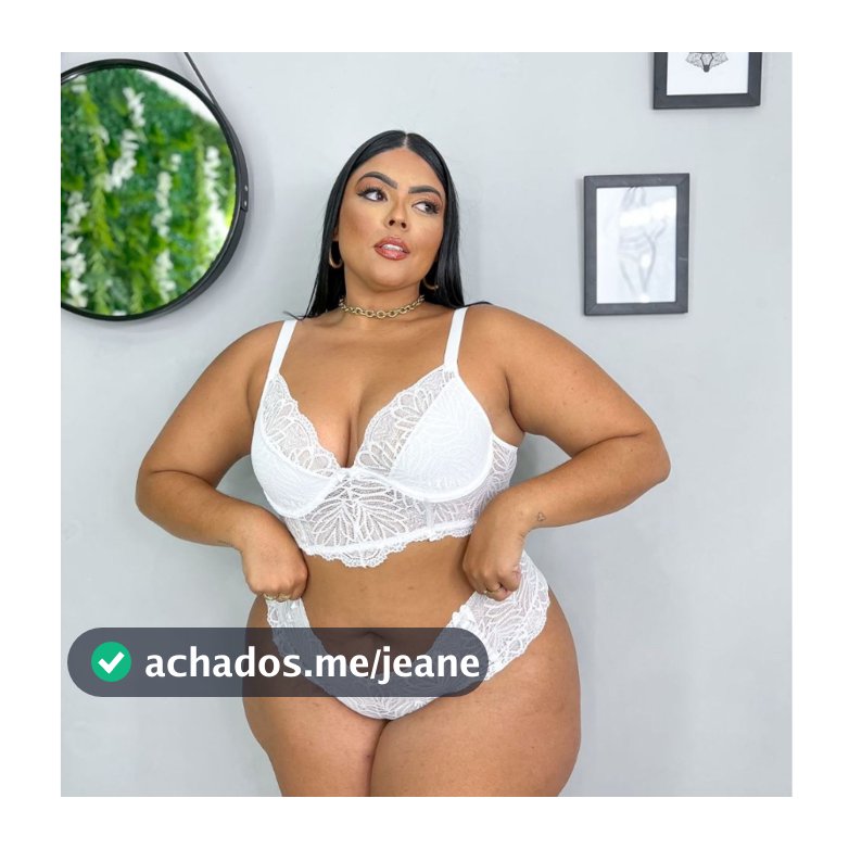 Lingerie Plus Size com Alça Reforçada Croped e Caleçon Conjunto Plus Size