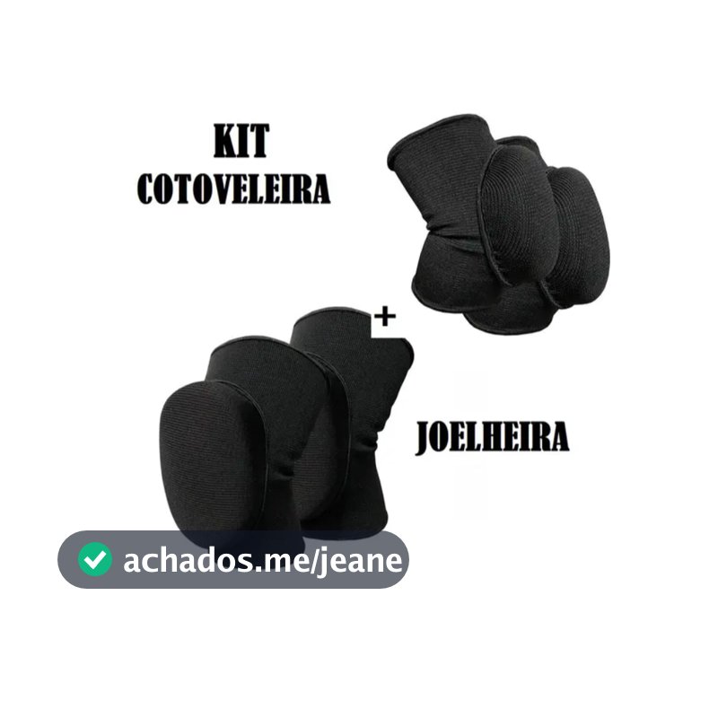 Joelheira E Cotoveleira Acolchoadas com Elástico para Goleiro de Futsal/vôlei