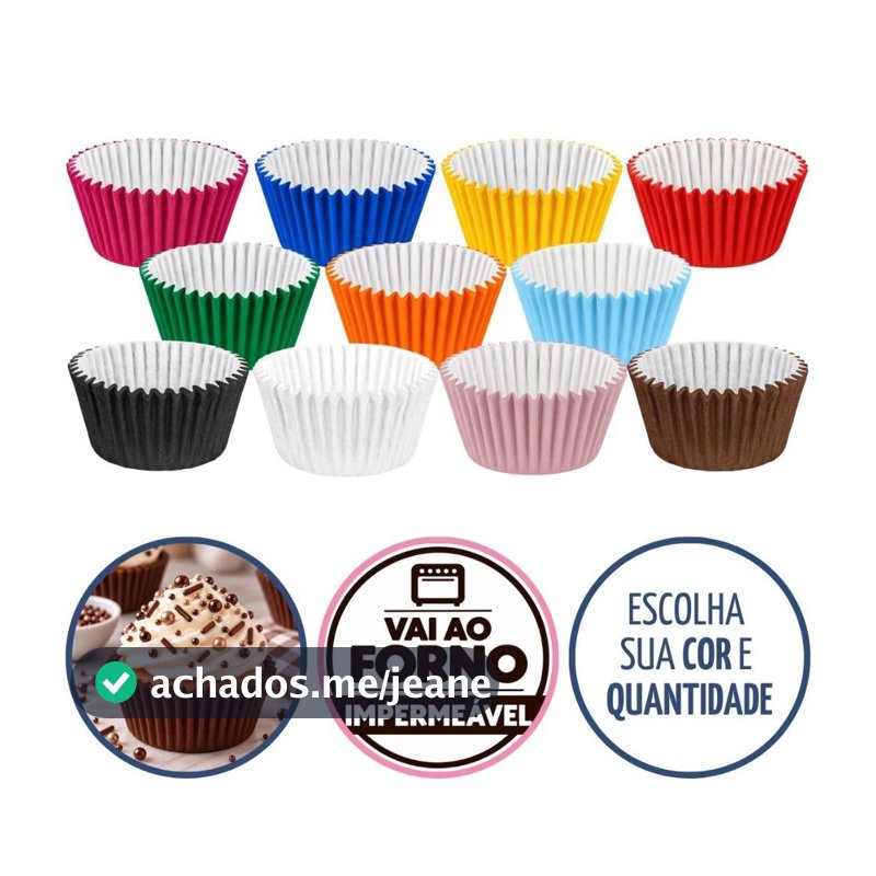 Kit Forma de Cupcake Papel Air Fryer Descartável Forneável Antiaderente Impermeável Branco Preto Marrom Colorido Festa