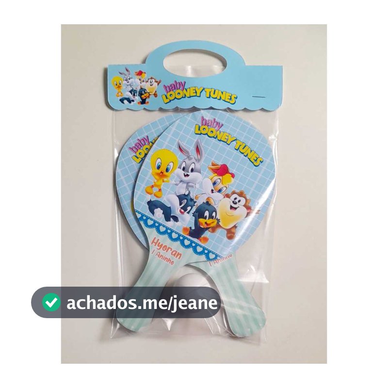 Raquetes Personalizada para Lembrancinhas de Aniversários Baby Lonney Tunes