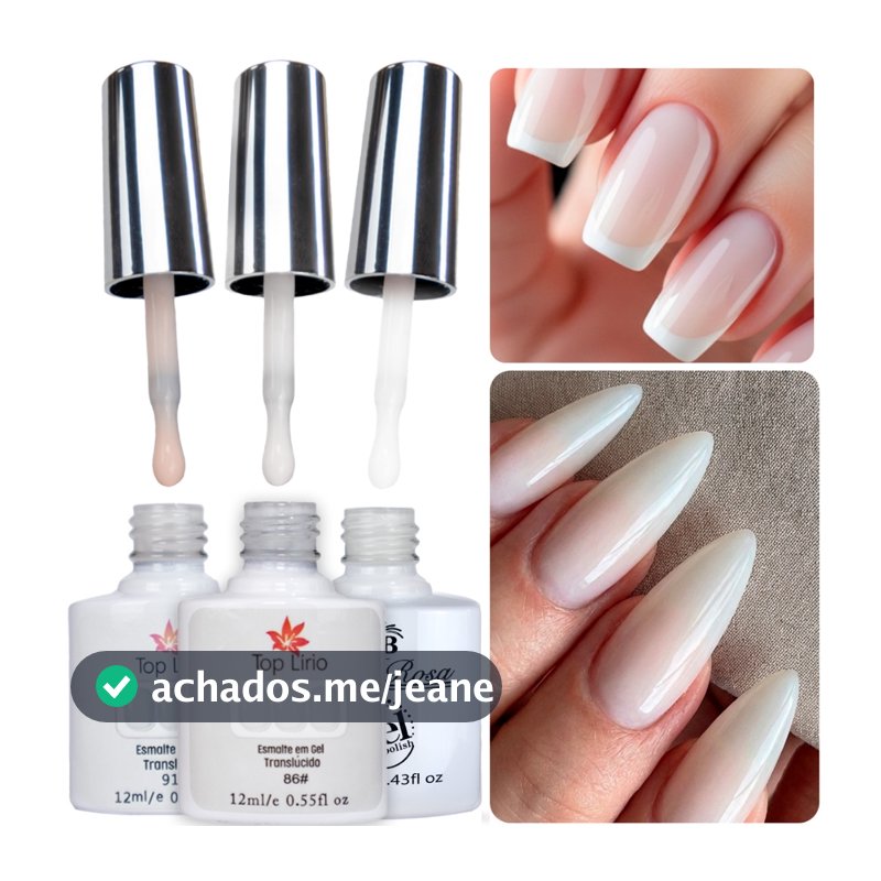 Esmalte de Renda Em Gel 12ml Soak-off Lirio Branco Unha Manicure Led UV