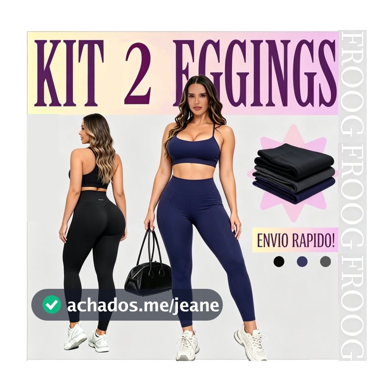 Froog Legging Esportivo | Cintura Alta Compressão, Bumbum Empinado, Forro Integrado, Ideal para Academia e Yoga
