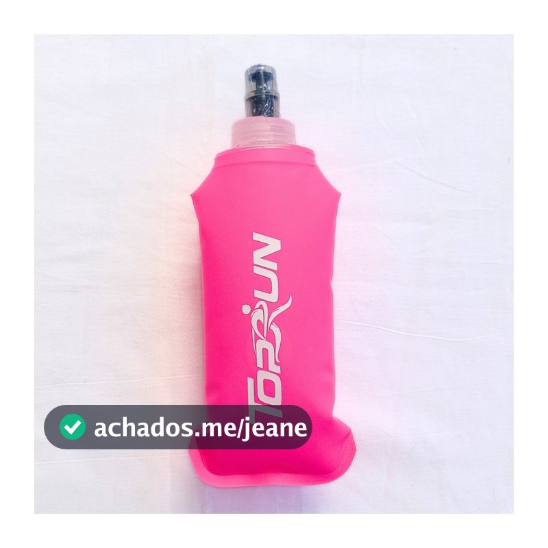 Garrafa Hidratação Silicone Soft Flash 350ml Pink