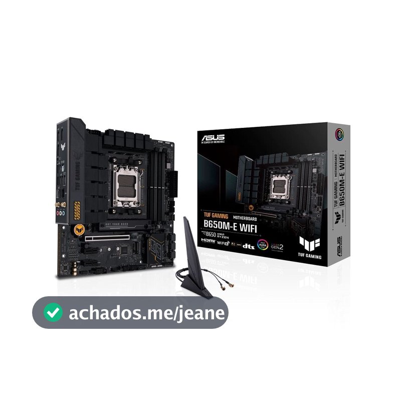 Placa Mãe Asus TUF GAMING B650M-E WIFI AM5 4xDDR5 Chipset AMD B650 mATX