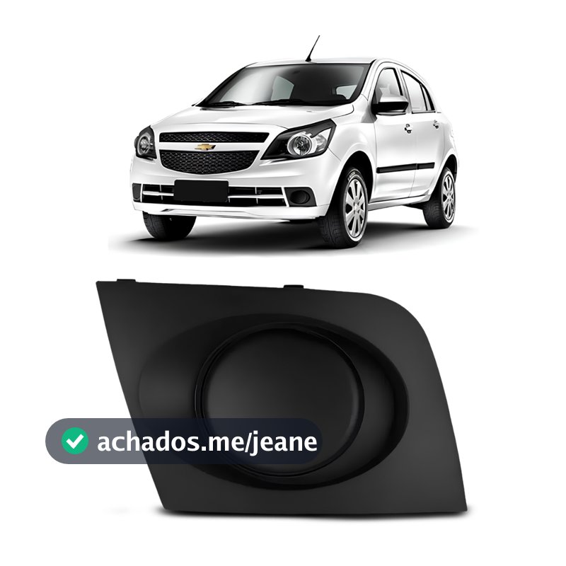 Grade Moldura Farol Milha Agile 2009 a 2013 Lado Esquerdo Sem Furo