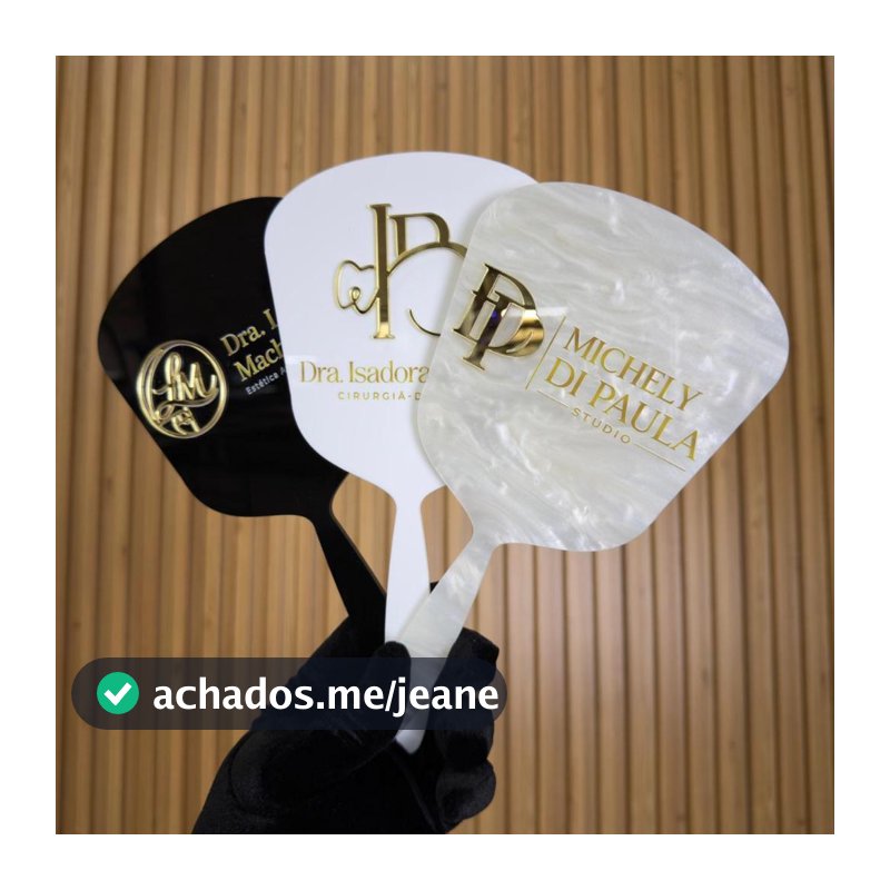 Espelho de Mão Personalizado em Acrílico Espelhado Para Clínica Lembrancinha