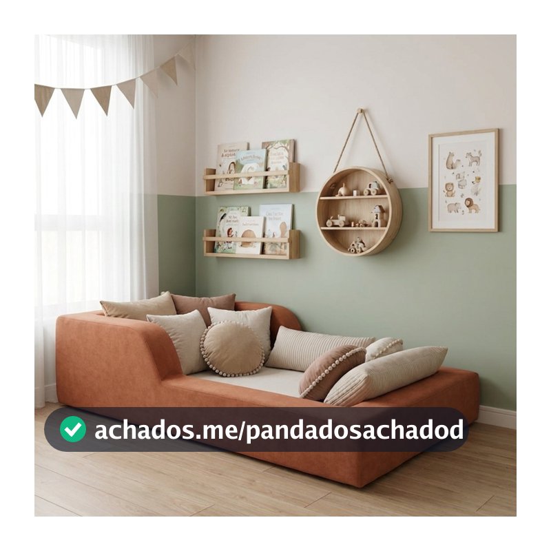 Cama Montessoriana Mini Espuma Com Colchão Na Caixa Capa Removível Lavável Antialérgico Sem Quinas