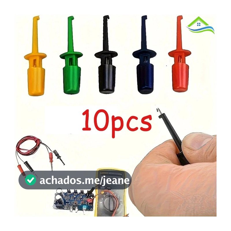 Multímetro Gancho Clipe Kit Teste Grabbers Para SMT/SMD IC D20 Cabo Soldagem