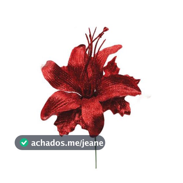 6 und Lirio flor natal Decoração Natalina brilho luxo